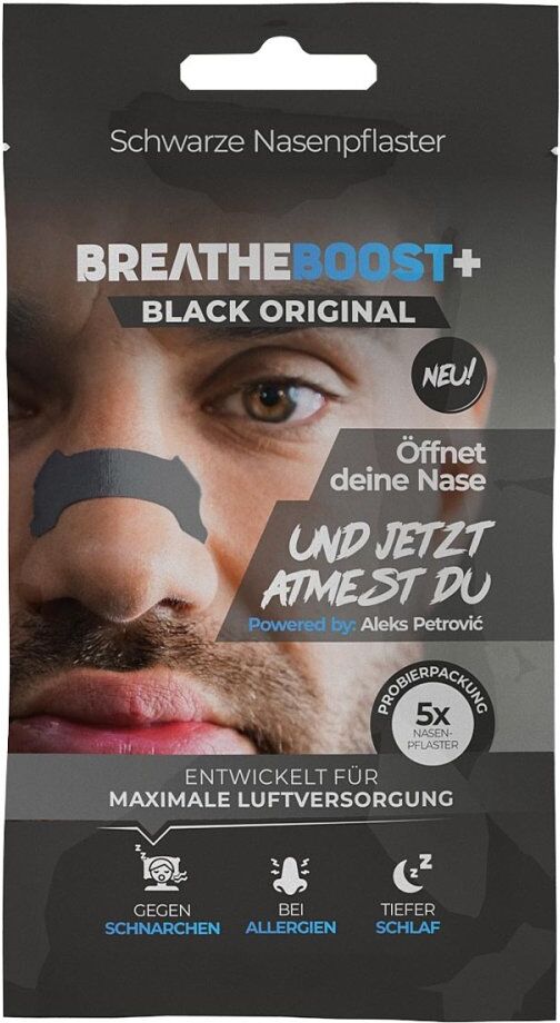 Breatheboost+ Black Nasenpflaster Probeset 5stk