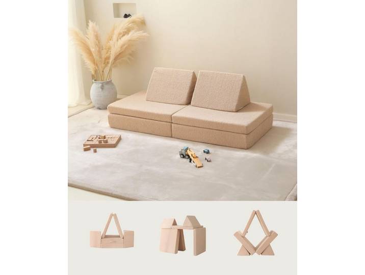 Hakuna Matte Kindersofa Modulares Sofa für kreatives Spielen und Entspannen 150x66x52.5cm, 4 Teile