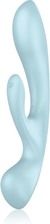 Satisfyer TRIPLE OH vibromasseur muni d’un stimulateur clitoridien Blue 23,5 cm