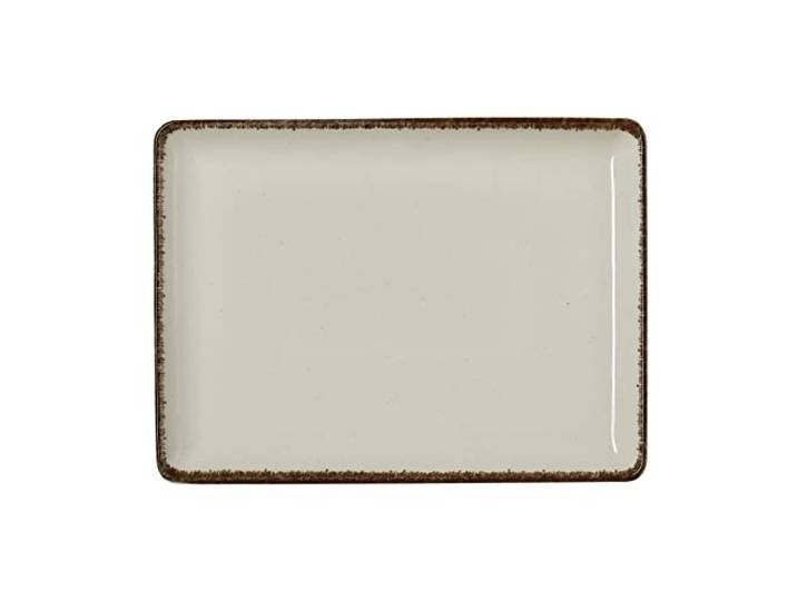 WAS Germany Teller, flach, 27 x 20 cm, Set á 6 Stück, sand, Porzellan
