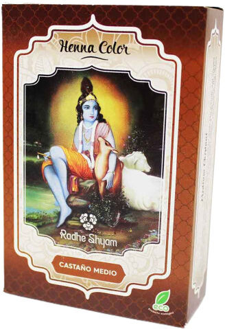Radhe Shyam Hennapulver 100 gr Castaño Medio