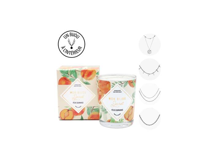 Bougie Bijou PECHE GOURMANDE Collier argenté