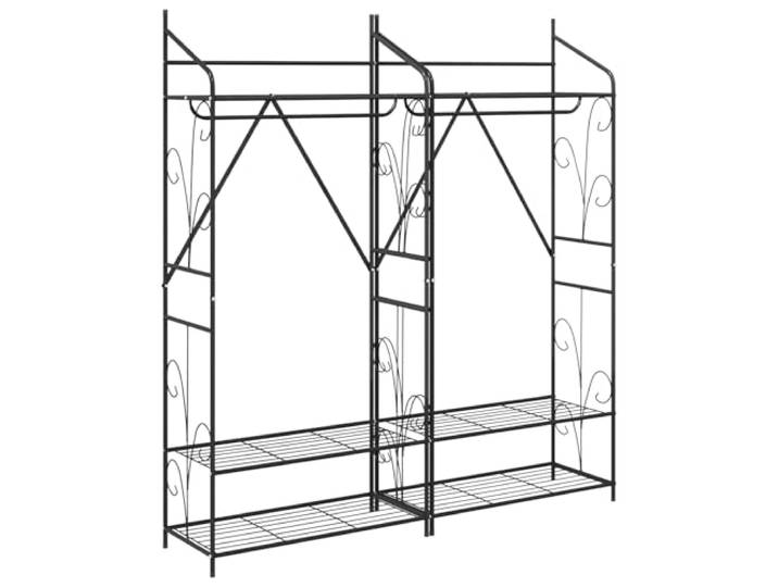 smnyxs Offener Schrank, 2 Stück, 78 x 36 x 158 cm, Metall Robuster Metallrahmen, matte Oberfläche, offenes Design, Metallregale, industrieller Stil, platzsparend