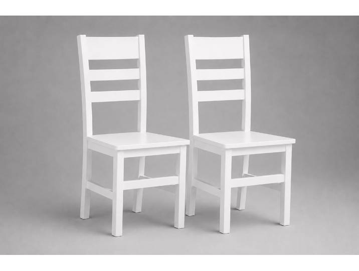 4-Fussstuhl HOME AFFAIRE Verona Küchenstuhl, Massivholzstuhl, Landhaus Klassischer Stuhl , weiss (weiß, weiß, weiß), B:45cm H:98cm T:50,5cm, Massivholz, Stühle, 4-Fussstuhl, Stabiler Sprossenstuhl in vielen modernen Farben erhältlich