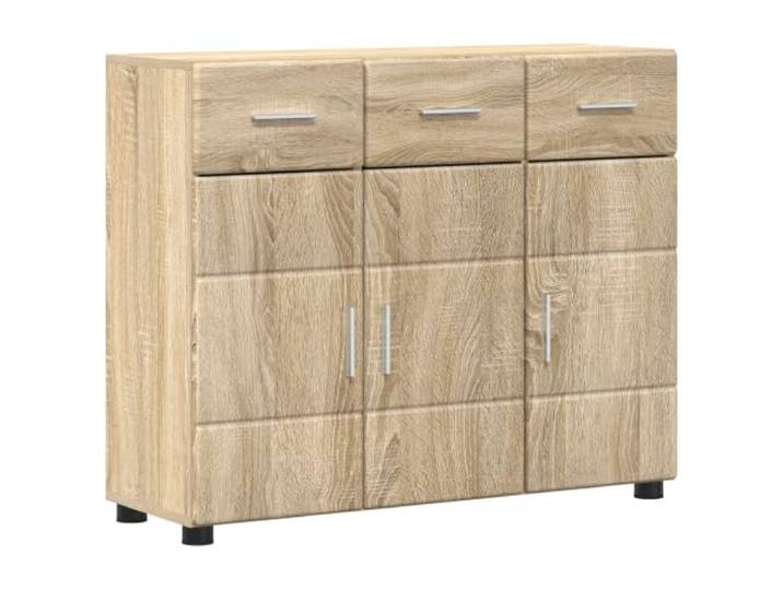 Aufbewahrungsschrank Florin, 88,5 x 30,5 x 73 cm, Holz, Sonoma-Technik Mattes Finish, moderne Linien, geräumige Fächer, Innenraum, einfache Pflege