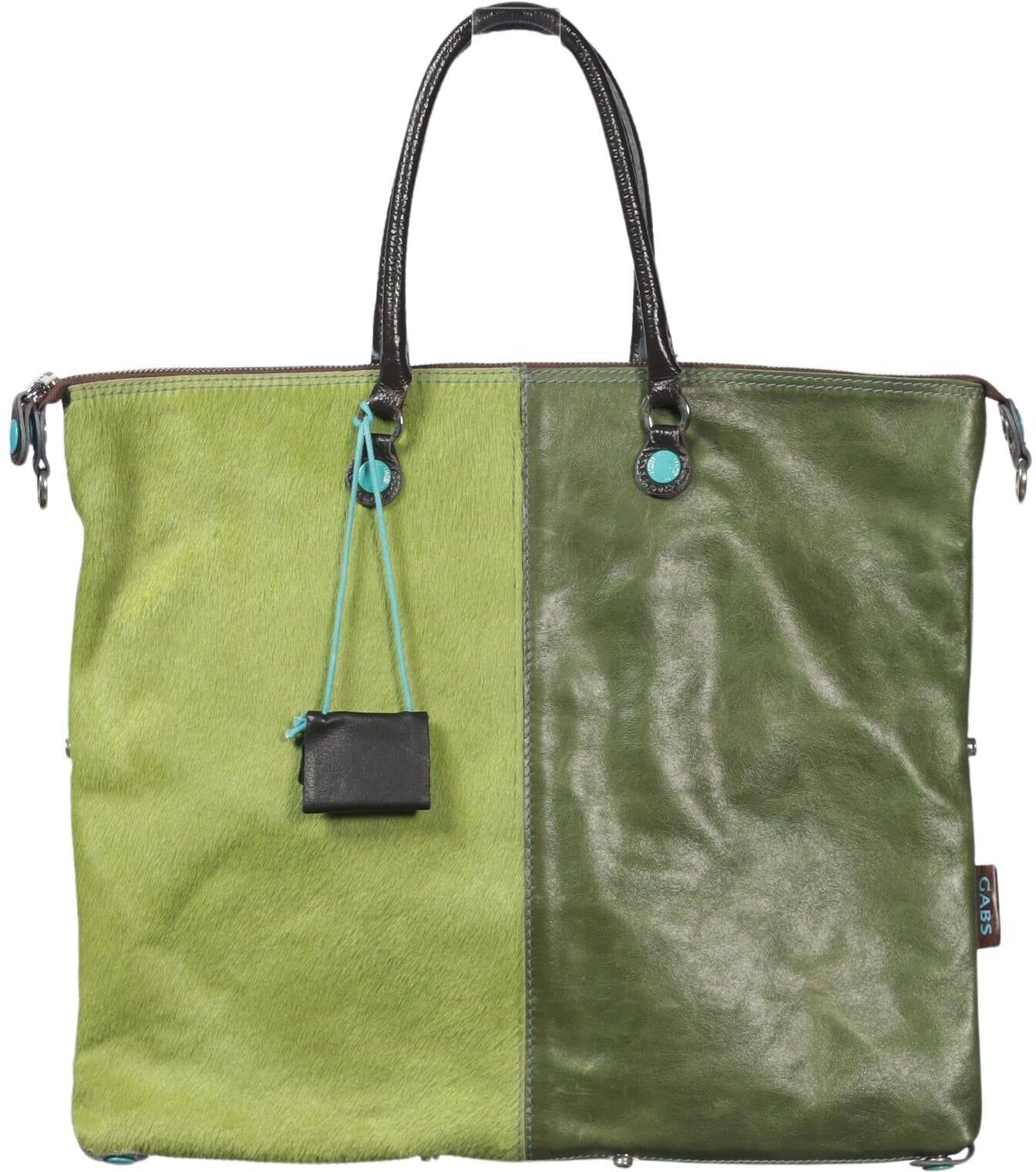 Gabs Damen Handtasche gross Leder, Grün, Leder - Second Hand