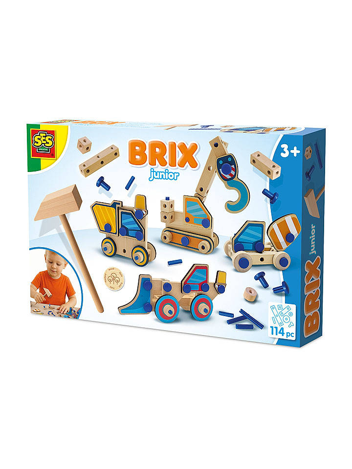 SES Konstruktionsspielzeug "Brix Junior - Baufahrzeuge" - ab 3 Jahren - onesize