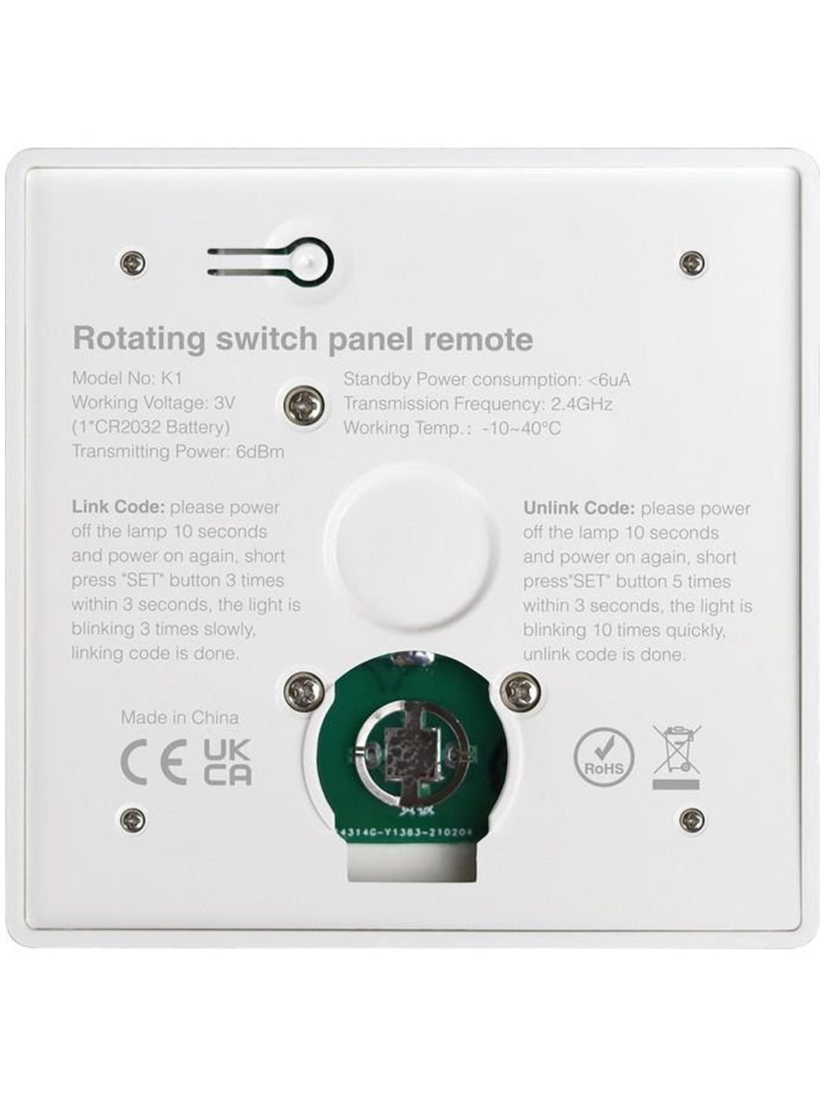 Miboxer Fjernbetjening - 2.4GHz RF - 3V - 4 Zoner