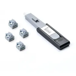 [SmartKeeper ESSENTIAL] 4 x RJ11 Port Schlösser mit 1 x Micro Typ Schlüssel / Grau