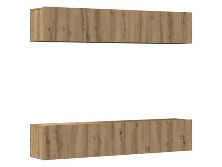 Moderne TV-Möbel zur Wandmontage, klares Design, 80 x 30 x 30 cm, Eichenholz, handgefertigt, 4 Stück