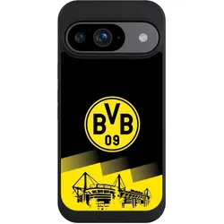 Nivocase Handyhülle für Google Pixel 9 Hülle NIVOpure Case Schwarz BVB Borussia Dortmund Stadion (Google Pixel 9), Smartphone Hülle, Schwarz