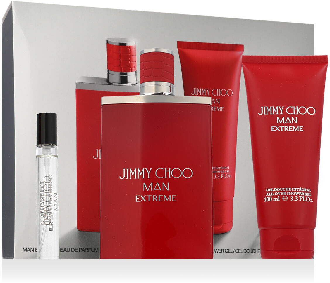 Jimmy Choo Jimmy Choo Man Extreme EDP 100 ml + EDP MINI 7,5 ml + Gel douche corps et cheveux 100 ml variante JC Initials Red Cover