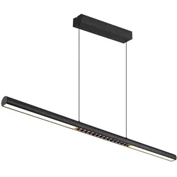 Pendelleuchte Hängelampe Wohnzimmerlampe schwarz höhenverstellbar LED H 150 cm