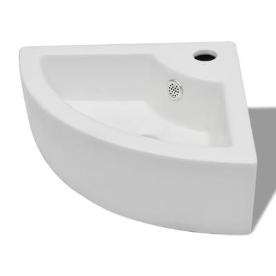 Helloshop26 - Waschbecken mit Überlaufloch 45 cm weiße Keramik 02_0002491