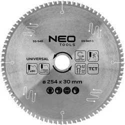 Topex, Sägeblatt, Neo Neo Tools Diskinio pjuklo diskas, Widia, 254 x 30 mm, 80 dantu, universalus