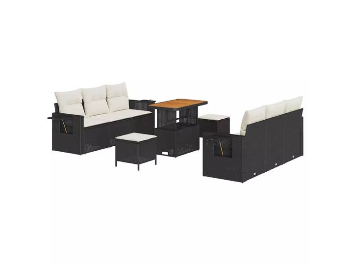 VidaXL - Terrassenmöbel poly-rattan, One Size, Schwarz