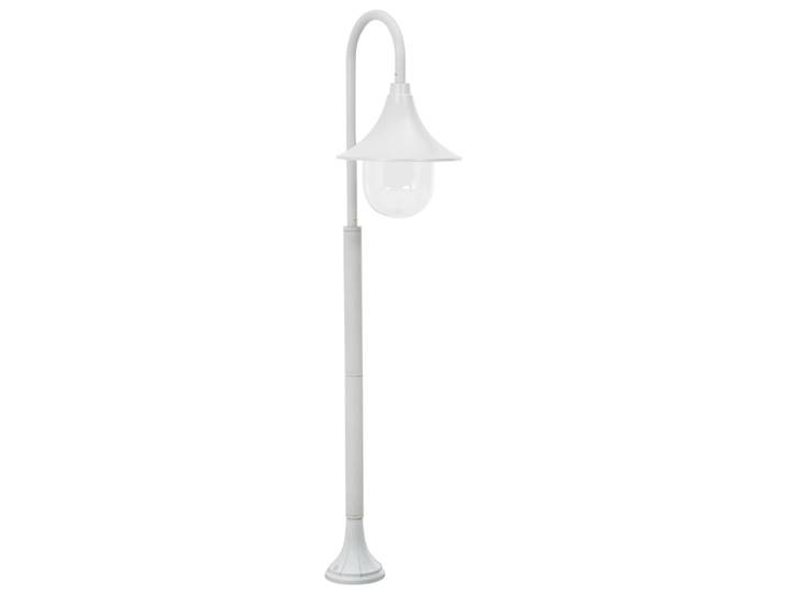 vidaXL Borne d'éclairage de jardin E27 120 cm aluminium blanc