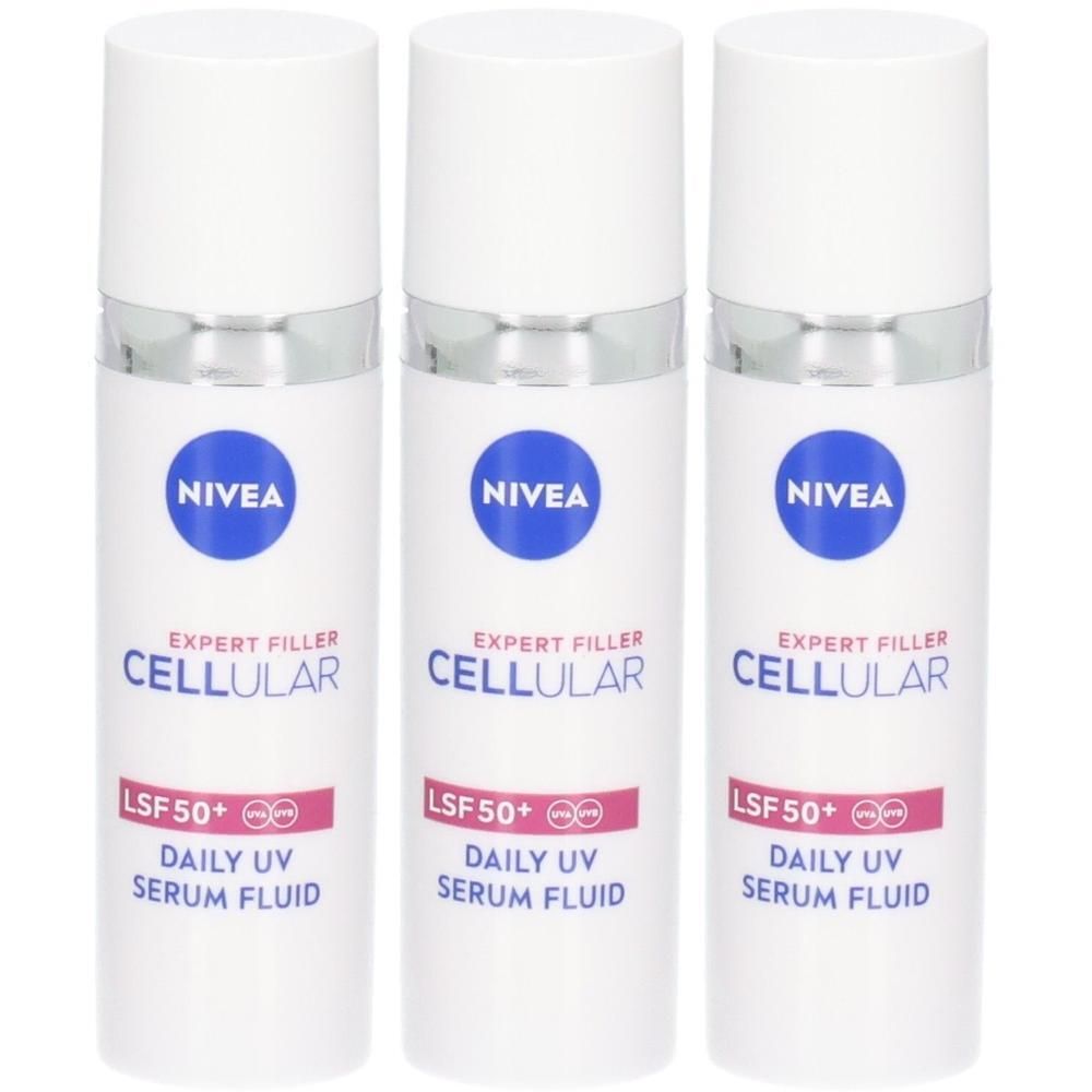 Nivea Cellular Expert Filler Daily UV Serum Fluid LSF 50 30ml x3 3x30 ml