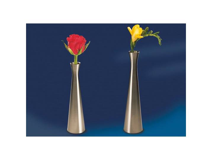 Vase Aps Grau Zinn vernickelt D 4.1 cm H 16.5 cm
