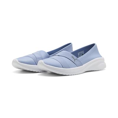 Ballerina PUMA "Adelina 2 Sneakers Damen", Damen, Gr. 37,5, blau (chambray blau slate sky gray), Obermaterial: Textil. Futter: Textil. Innensohle: Textil. Laufsohle: Synthetik, Schuhe Ballerina