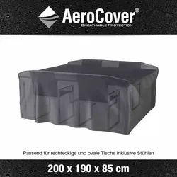 AEROCOVER  AeroCover Atmungsaktive Schutzhülle für Sitzgruppen 200x190xH85 cm