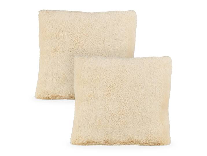 Flauschige Kissen Creme