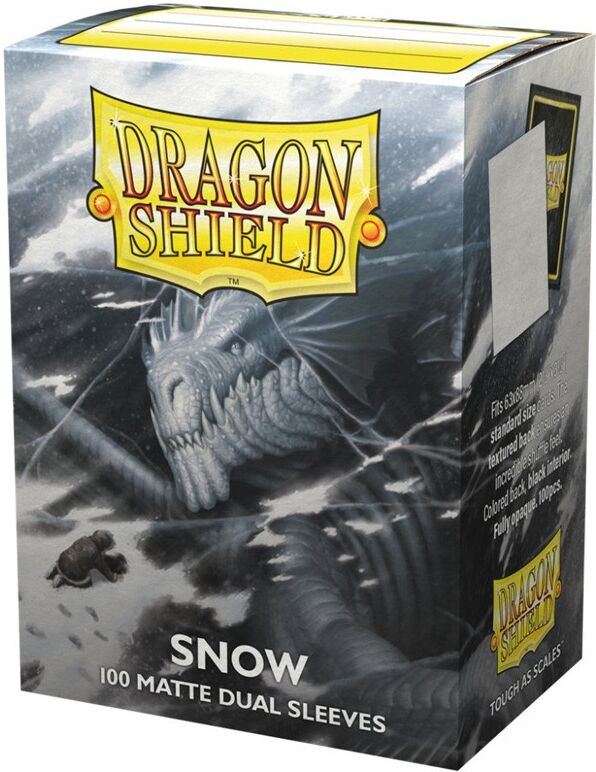 100 Sleeves Standard Dragon Shield Dual Matte Snow