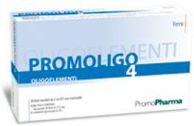 PROMOPHARMA SpA Promoligo 4 - Ferro 20 Fiale Da 2ml per il Benessere Ematico - Integrazione Naturale di Ferro per il Corpo