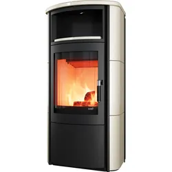 Kaminofen HARK 57 FlameKat EX 5 kW, Ofenkacheln Java, Korpus graphit