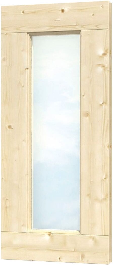 Fenster SKANHOLZ, beige (natur), B:40cm H:93cm, Glas, Massivholz, Fenster, 40 x 93 cm