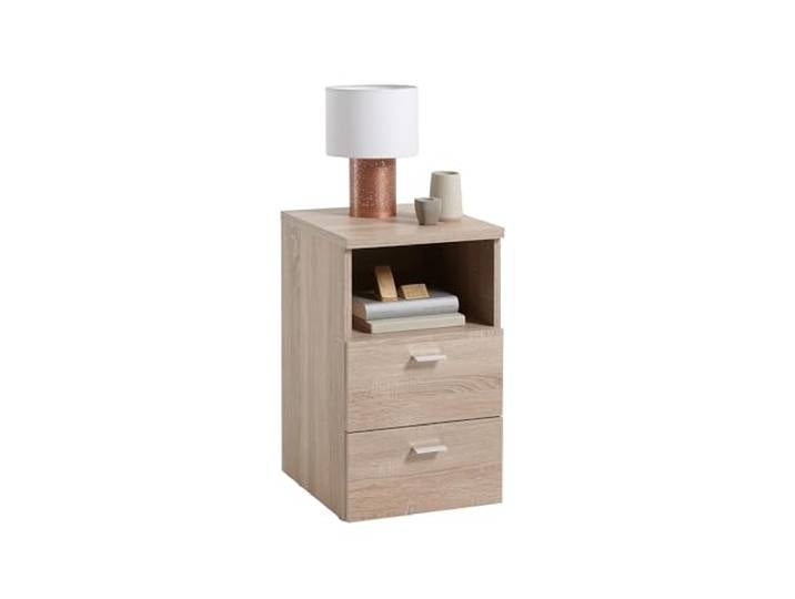 möbelando Nachtkonsole >Colima 1< in Eiche Dekor - 35x61,5x39,9cm (BxHxT)