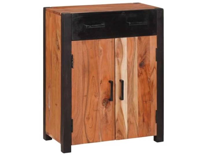 Jkghdrt Sideboard Braun 55x30x75 cm Massivholz Akazie mit Schubladen Massivholz Akazie, Eisenbeine, D-Griffe, viel Stauraum, modernes Design