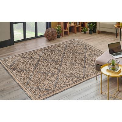 Teppich KAYOOM "Davis 125", beige, B:160cm H:12mm L:230cm, Polyester, Teppiche, Teppich, edles Design, pflegeleicht, neutrale Farben