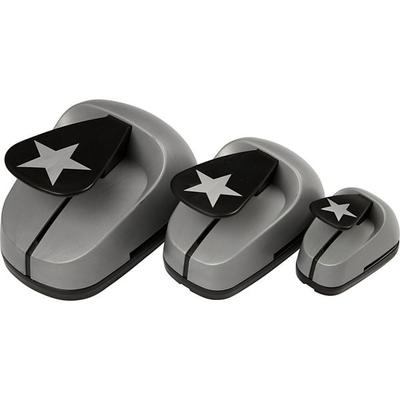 Creativ Company Stanzer-Set, Stern, Größe 25+49+75 mm, 3 Stk