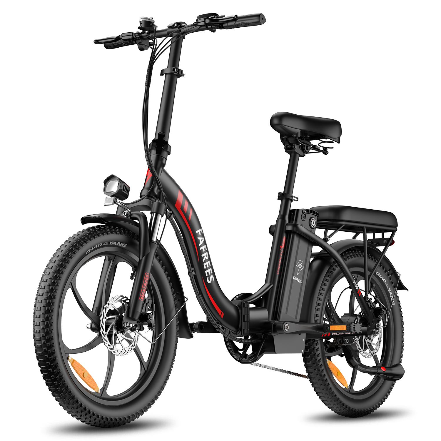 F20 klappbares Gelände-Elektrofahrrad, 20 Zoll, 25 KM/H,36V 18Ah, 250W, breite aufblasbare Reifen, Traglast bis 140 kg, schwarz