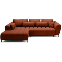 Ecksofa Garay Stoff Ziegel