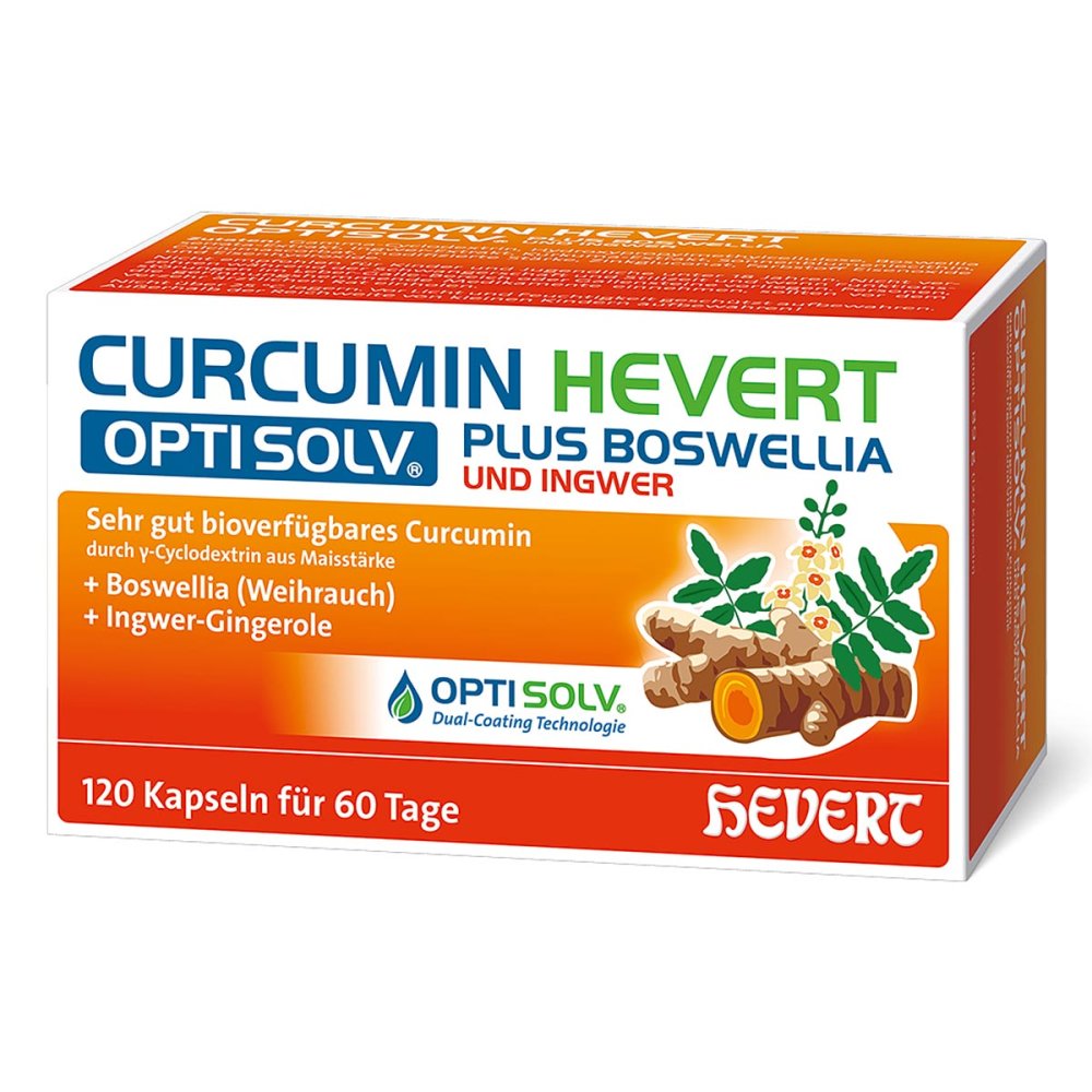 Hevert-Arzneimittel GmbH & Co. KG Curcumin Hevert Optisolv Plus Boswellia+Ingwer Kapseln 20222903
