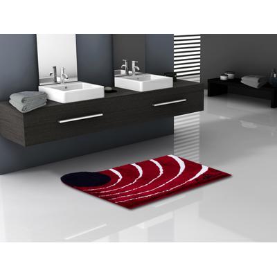 Badematte COLANI "Colani 2" Gr. 1, rot, H:24mm, Kunstfaser, Badematten, Badematte