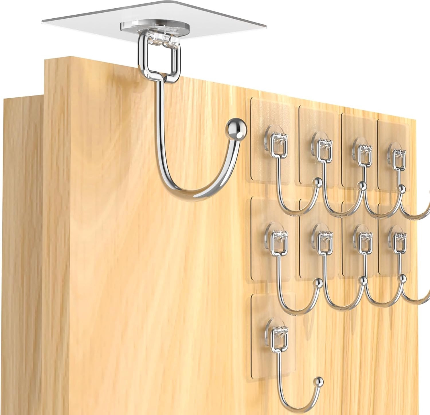 Homevero Extra sterke zelfklevende haken, 20 stuks, tot 10 kg, groot