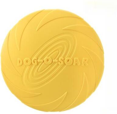 The Handy Homestead Soft Dog Frisbee Floating Fetch Toy For Training And Active Play yellow