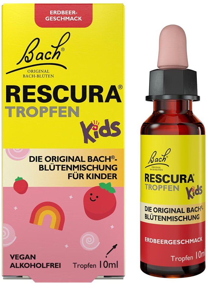 Bach RESCURA Kids Erdbeer Tropfen alkoholfrei Blütenmischung 10ml