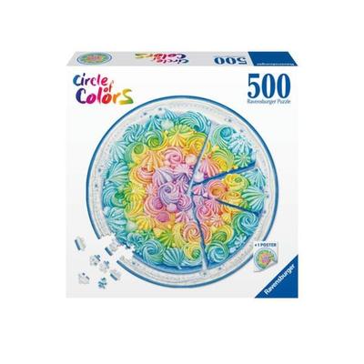 Erwachsenenpuzzle 500 Teile - Circle of Colors - Regenbogenkuchen