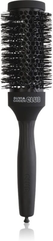 Olivia Garden Club The Glow Blowout Ceramic Round Brush Black brosse ronde cheveux M 1 pcs
