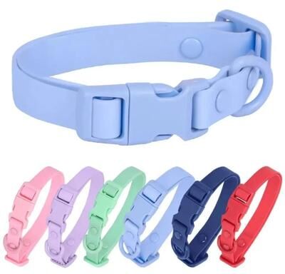 Uplift Picks Adjustable Waterproof Dog Collar With Safety Buckle And Rustproof Hardware brown s