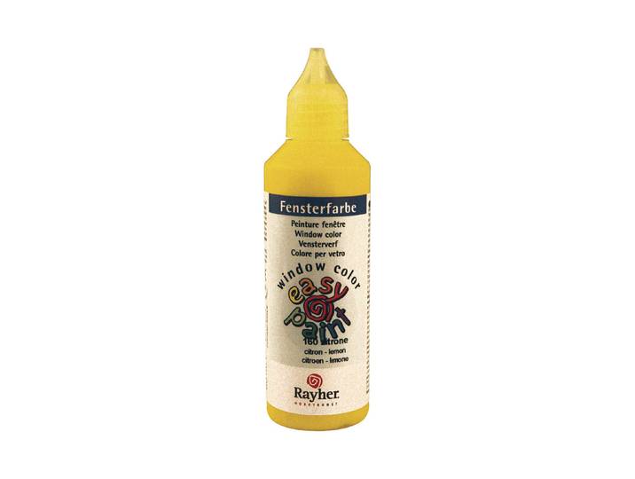 Rayher Fensterfarbe Easy Paint Zitrone 80 ml