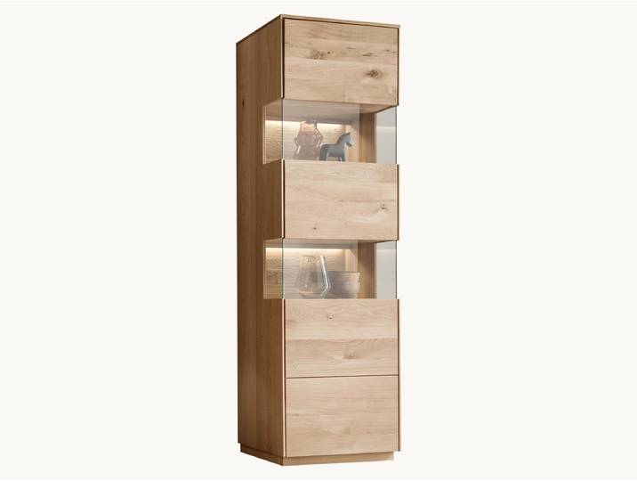 Vitrine Vasado - ohne Beleuchtung - Variante 02 - Anschlag 1 x rechts und 1 x links