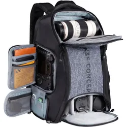 K&F Concept Nature Wander 09 (Fotorucksack, 25 l), Kameratasche, Grau, Schwarz