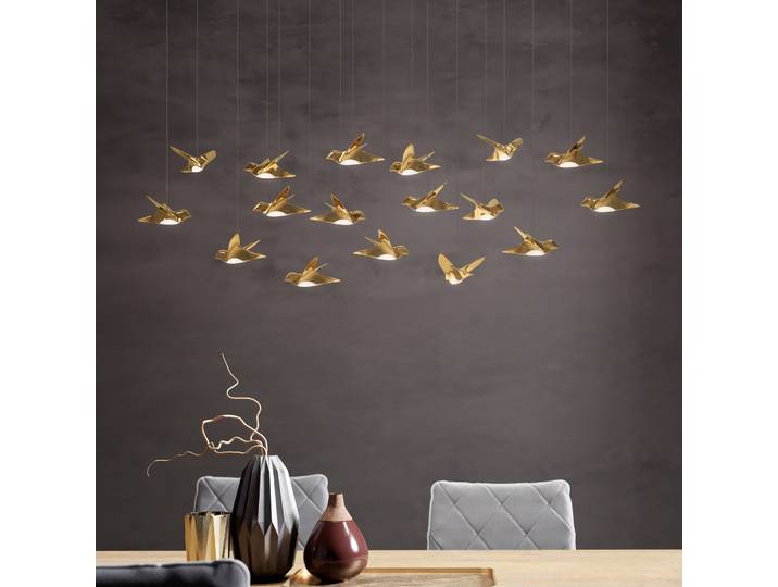 Suspension Paratebueno laiton 17 ampoules - EGLO Stars of Light - Salle à manger - Design - Métal - Multi-ampoules