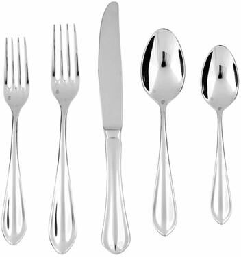 Fortessa Forge 18/10 Stainless Steel, 5 Piece Flatware Set (Service for 1), Silver - 5 Piece Set