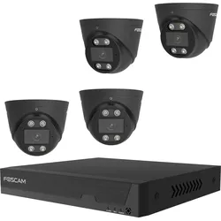 FOSCAM FN9108T4B - Netzwerk-Videorekorder, Set inkl. 4 Kameras